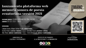 Lanzamiento de la plataforma web MEMORIA SONORA DE POESÍA ECUATORIANA versión 2021