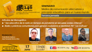 Tercera Jornada | Seminario: Medios de comunicación alternativos y principios educativos para un nuevo mundo